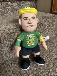 WWE JOHN CENA 10" Plush Figure UCME Green Shirt Bleacher Creatures Toy - Picture 1 of 5