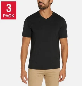 Banana Republic Herren T-Shirt mit V-Ausschnitt, 3er-Pack | Schwarz | Large - Bild 1 von 5