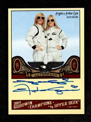 2011 Goodwin Champions ANGELA and AMBER COPE Auto Racing Dual Autographs - Image 1 of 2