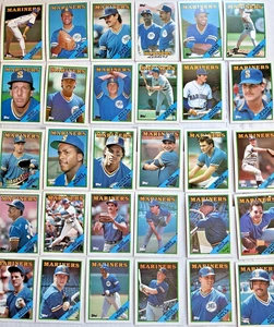 Seattle MARINERS 1988 TOPPS MLB LOT of THIRTY (30) Baseball Cards - Picture 1 of 8