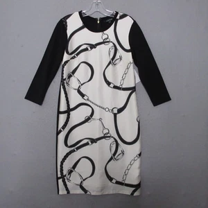 Lauren Ralph Lauren Dress Small Equestrian Horse Bit Swirl Shift Old Money NWT - Picture 1 of 9
