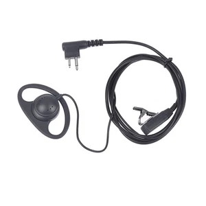 2 Pin D-Shape Earpiece Headset MIC PTT Mic Earpiece Earphone for Baofeng - Zdjęcie 1 z 10