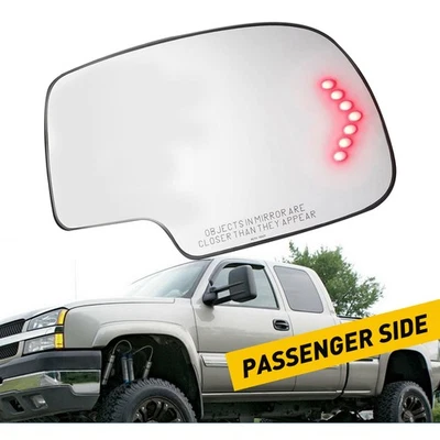 Espelhos retrovisores aquecidos com potência direita sinal de LED para 2003-2006 GMC Yukon XL 2500 - Imagem 1 de 4