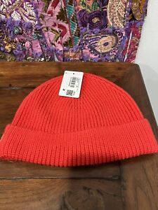 Authentic $48 Lululemon Close-Fit Cotton Blend Ribbed Beanie L/XL In Red New