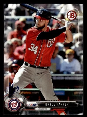 Tarjeta de béisbol Bryce Harper ⚾ 2017 Bowman #3 de los Nacionales de Washington Foto 1 de 2