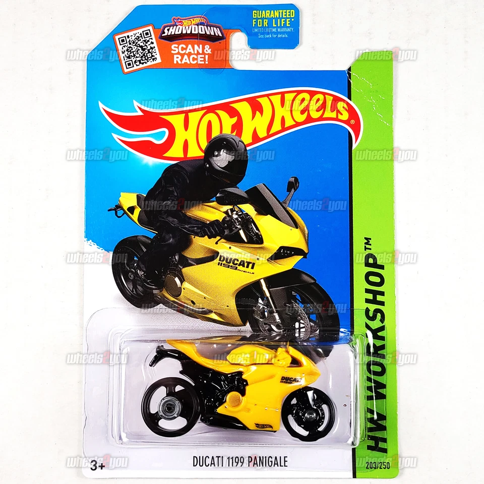 Hot Wheels HW Workshop DUCATI 1199 PANIGALE Night Burnerz Yellow 203/250 CFL61