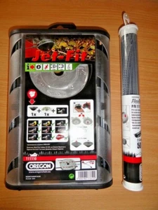 OREGON JET FIT 2 LINE HEAD + FLEXIBLADE 2.5mmx26cmx50 pre cut pieces NEW - Picture 1 of 1