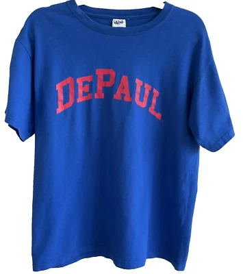 Vintage Anvil DePaul University Blue T-shirt Men Medium Collegiate Tee Shirt - Image 1 of 4