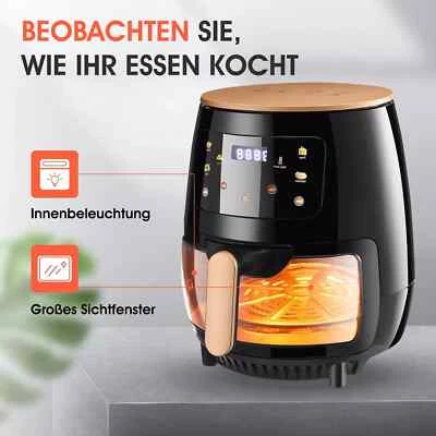 Heißluftfritteuse XXL Air fryer Backofen Fritteusen Heißluft Friteuse Grill 6L - Bild 1 von 4
