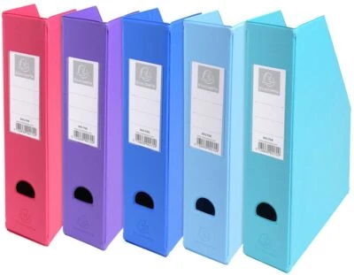 EXACOMPTA Stehsammler aus festem PVC 2mm Rücken 70mm mit aufgeklebtem Etikettenhalter und