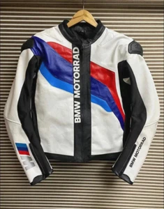 BMW Motorrad Motorcycle Racing Jacket Motorbike Racing Leather Biker Jacket - Picture 1 of 2