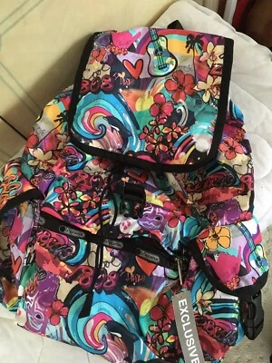 LeSportsac Lt. Ed ~  ~ Voyager Backpack NWT ~ Hawaii Excl. Aloha 808 ~ Retired - Image 1 of 4