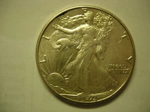 1942 PRAKTISCH UNZIRKULIERT WALKING LIBERTY SILBER HALF DOLLAR - L1407 - Bild 1 von 2