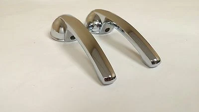 Par de manijas de puerta cromadas interiores para camioneta Chevy GMC 1947-1966 Foto 1 de 4