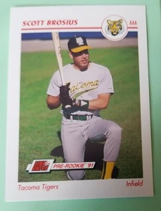 1991 Line Drive AAA #529 Scott Brosius - Tacoma Tigers - Bild 1 von 2