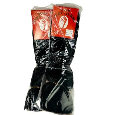 Hair Extensions Super Silky Jumbo Kanekalon 纤维头发颜色 1 批量 2 包 u — 第 1/3 张图片