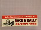 Race and Rally Sticker 29cm x 9cm approx As per image
