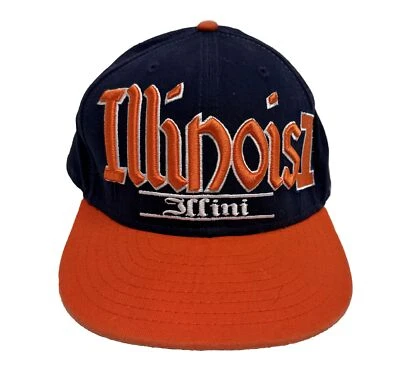 Vintage Illinois Fighting Illini New Era Snapback Hat Cap University Of Illinois - Image 1 of 4