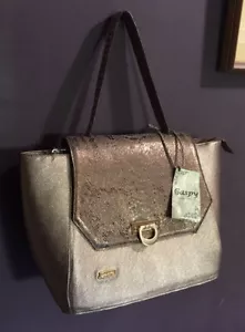 Borsetta design collezione Gaspy borsetta fatta a mano in pelle Irma borsa bronzo nuova con etichette - Foto 1 di 12
