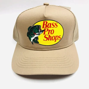 Khaki Cafe Original Bass Pro Shops Hat Gorra Gorrita del Pescado Cachucha Cap - Picture 1 of 7