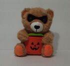 Peluche Halloween poinçon TRICK or TREAT BEAR 8" animal en peluche avec masque et sac