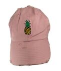 Kbethos Distressed Vintage Cap Women's Pink W/ Pineapple 