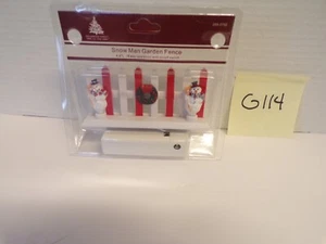 Zauberwald ~ Schneemann Gartenzaun beleuchtet Dorf Zubehör - Bild 1 von 1