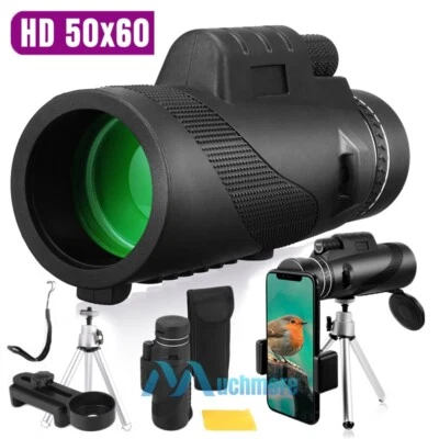 Day/Night Vision 50x60 Telephoto Zoom HD Monocular Telescope BK4+Tripod+Clip NEW - Image 1 of 4