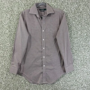 Lauren Ralph Lauren Hemd Herren Small Vintage Braun Hahnentritt Kariert 90s Prep - Bild 1 von 9