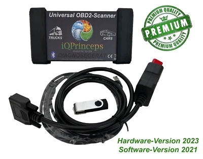 IQPRINCEPS Profi KFZ Diagnosegerät 2022 | OBD2 Scanner Bluetooth | PKW & LKW Tester | EOBD