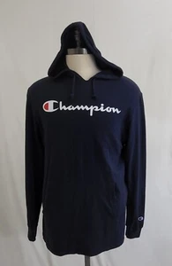 Champion Middleweight Hoodie Men's Pullover Navy Cotton Sweatshirt Shirt Sz: Lg - Picture 1 of 10