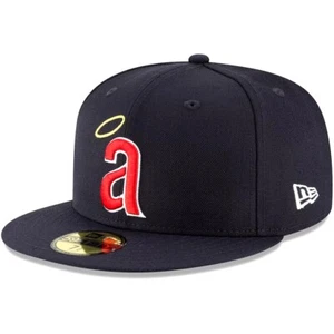 California Angels New Era Cooperstown Navy MLB Baseball 59FIFTY Fitted Hat 7 3/8 - Picture 1 of 5