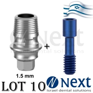 Lotx10 Internal hex T Base Narrow Slim 2.1 CAD CAM Mis NP Sirona concave 1.5 mm - Picture 1 of 3