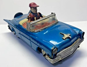 VINTAGE YOSHIA TIN WINDUP BUMP 'N GO CAR - Picture 1 of 18