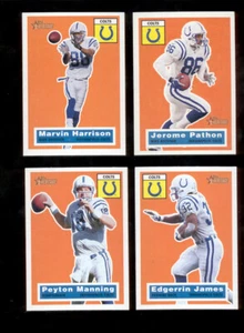 Juego Topps Heritage Indianapolis Colts 2001 Peyton Manning Marvin Harrison James - Imagen 1 de 1