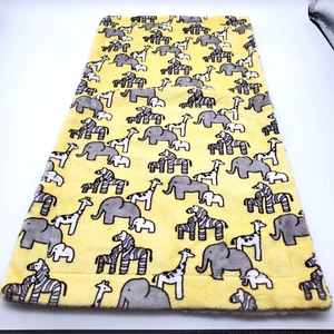 Lovey Blanket Baby Animals Giraffe Elephant Zebra Safari Super Soft Clean VG - Picture 1 of 8