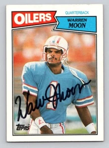 Warren Moon 1987 Topps Autogramm NFL Karte TTM/IP Signatur - Bild 1 von 2