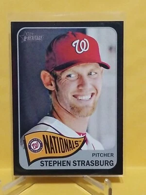 2014 Topps Heritage Black Border #THC470 Stephen Strasburg - Image 1 of 2