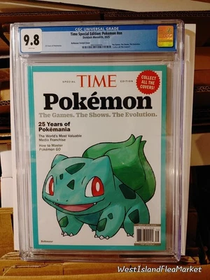 POKÉMON TIME MAGAZINE SPECIAL EDITION BULBASAUR COVER - GRADED CGC 9.8 NM/M - Image 1 of 4