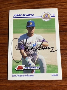 1991 Impel Minor League Jorge Alvarez RC Missions on-card auto #527 - Picture 1 of 2