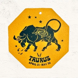 Vintage Stier Ornament / Wandbehang Kunst Galerie Füller - Vintage Sternzeichen - Bild 1 von 3