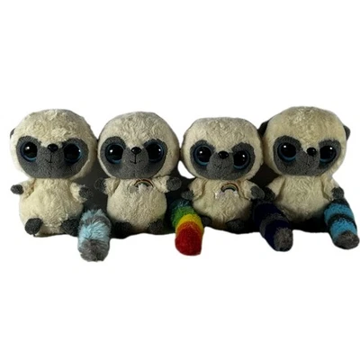 YooHoo & Friends Aurora Plush Lot 4 Stuffed Animal Bush Baby Rainbow Blue Tails - Image 1 of 4