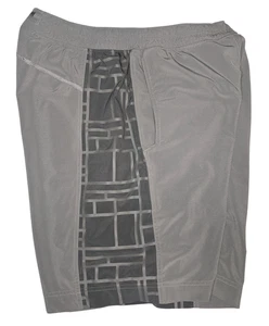 Lululemon Sportshorts geometrische Seiten Herren Größe LARGE Gesäßtasche grau - Bild 1 von 18