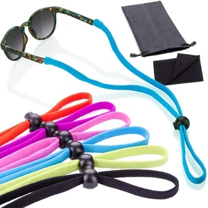 Glasses Strap 6 Pack Sunglasses Strap Adjustable Stretch Universal Fit for Ki... - Picture 1 of 8