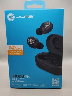 Auriculares inalámbricos verdaderos JLab JBuds Air ANC negros nuevos en caja Foto 1 de 2