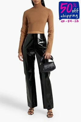 RRP €663 ZEYNEP ARCAY Cropped Jumper US10 UK14 IT46 XL Stretch Knit High Neck - Image 1 of 4