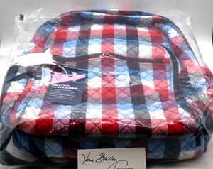 Vera Bradley PATRIOTIC PLAID Essential Mochila Grande Bolsa de Libros Tableta PORTÁTIL NUEVO CON ETIQUETAS - Imagen 1 de 4
