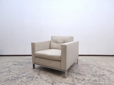 Walter Knoll Foster 502 armchair grey designer armchair real leather... - Image 1 of 4