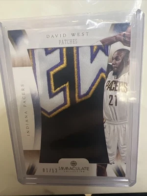 2012-13 Immaculate Collection David West Indiana Game Worn Patch /12 - Image 1 of 4