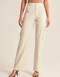 Abercrombie & Fitch Women Relax Cargo Pants Size 8 Minimal Skater Hi Rise Pant - Picture 1 of 9
